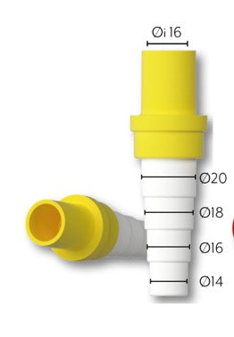 Connecteur Adaptateur Flexi 16mm - Jaune