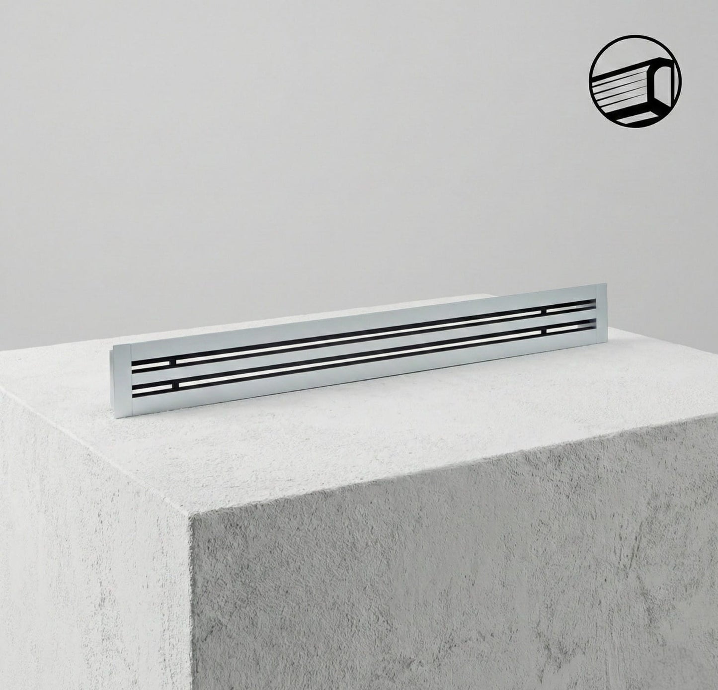 KF20-1F 2F 3F ou 4 fentes RAL9003 MAT DIFFUSEUR LINEAIRE FENTES AVEC DEFLECTEURS
