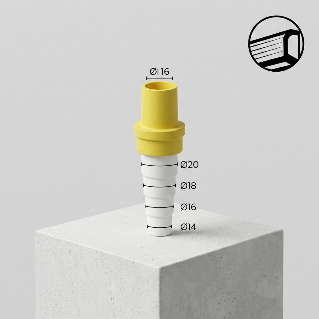 Connecteur Adaptateur Flexi 16mm - Jaune