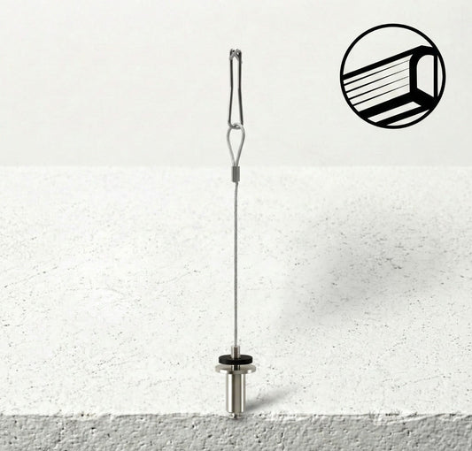 Etui de 10 filins diamètre 1,5mm longueur 2m, bloque-filin STPP, terminaison boucle 20Kg