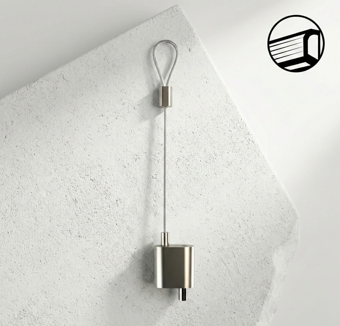 Etui de 10 filins diamètre 2mm longueur 2m, bloque-filin DBFM, terminaison boucle 60Kg