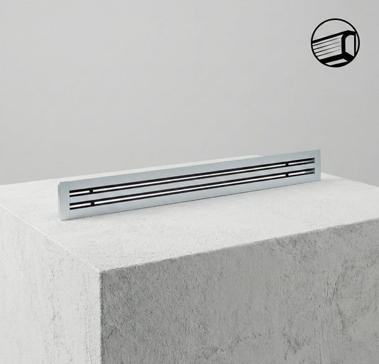 KF20-1F 2F 3F ou 4 fentes  RAL9003 MAT DIFFUSEUR LINEAIRE FENTES AVEC DEFLECTEURS