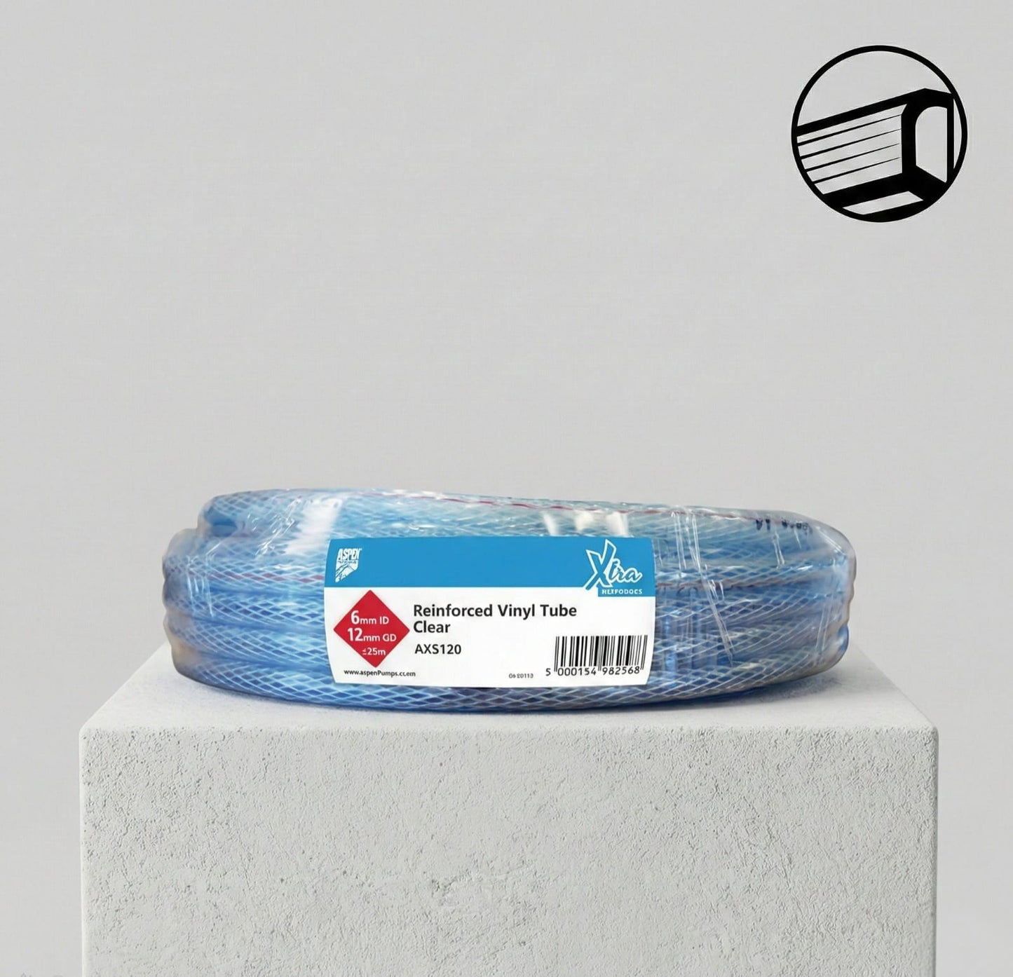 Tube armé transparent 1/4 30m