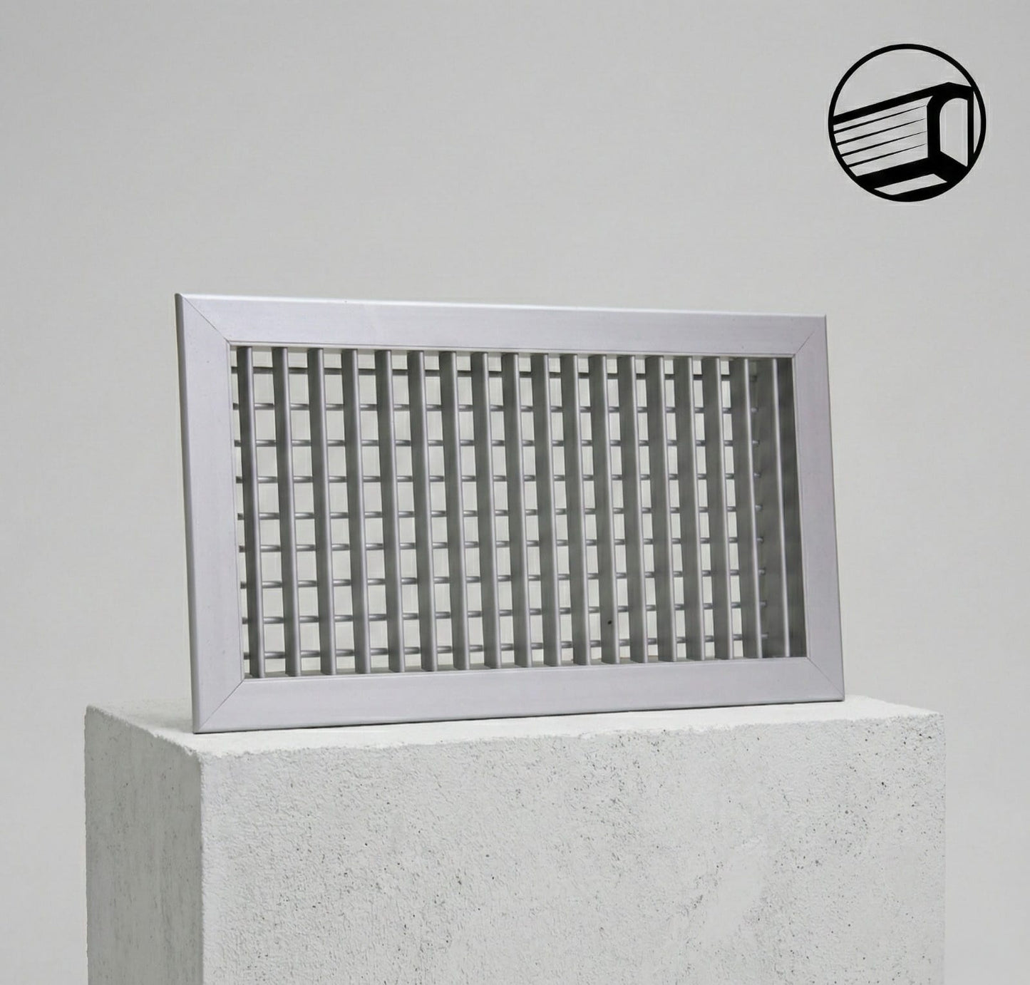 Grille double déflexion RAL9003